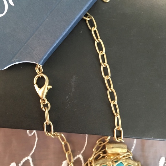 Crescent Moon Etched Boho Long Necklace - Picture 4 of 4